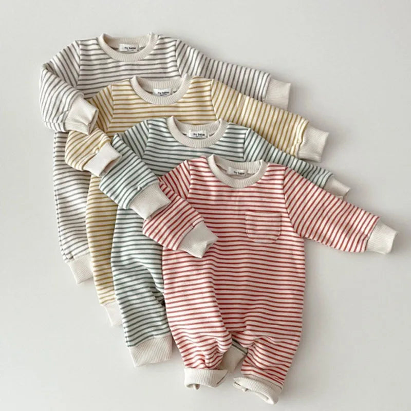 Baby Gestreepte Romper – Casual Katoenen Jumpsuit