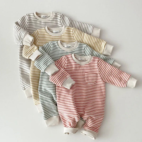 Baby Gestreepte Romper – Casual Katoenen Jumpsuit