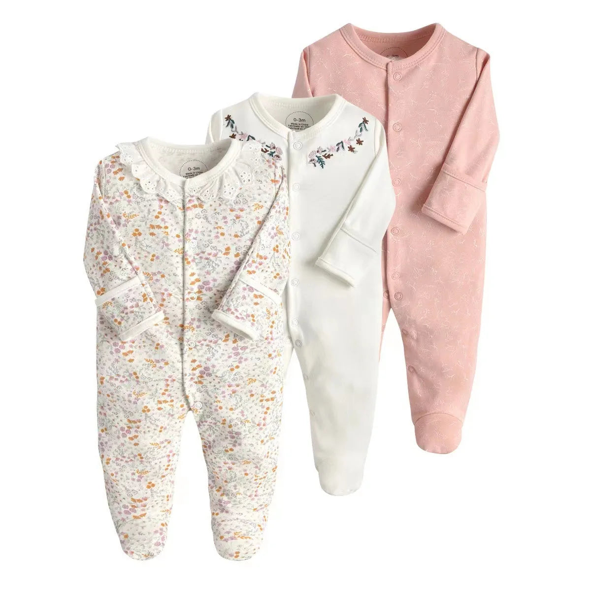 Baby Romper Set 3-pack – Cartoon Lange Mouw