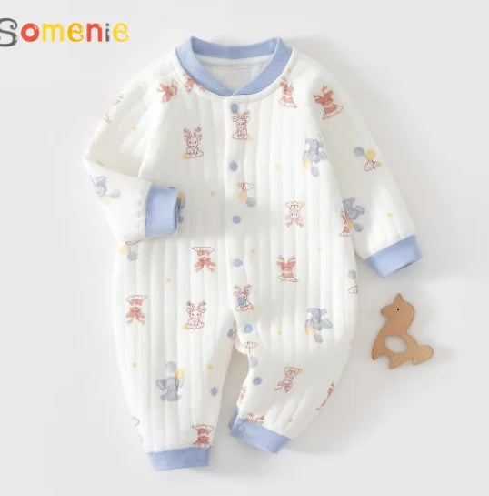 Dikke Katoenen Romper – Berenprint