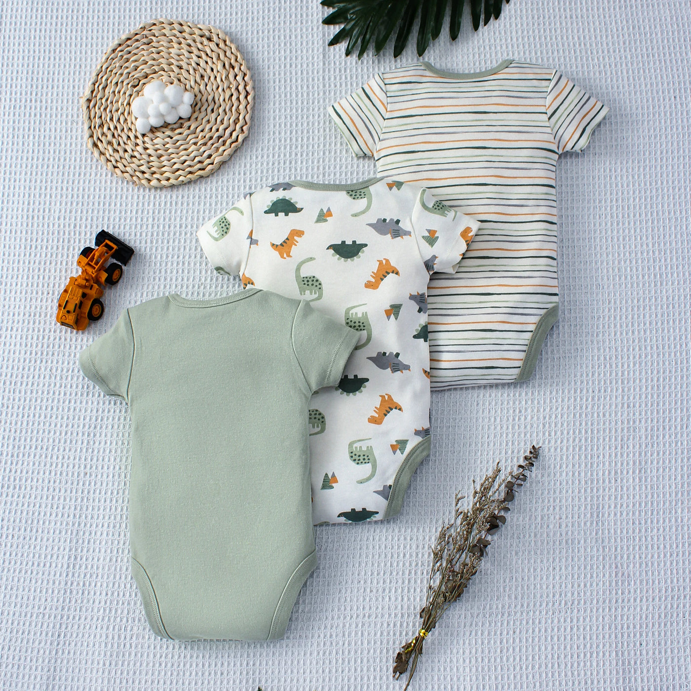 Zomer Romper Set (3-delig) – Dinosaurus Print