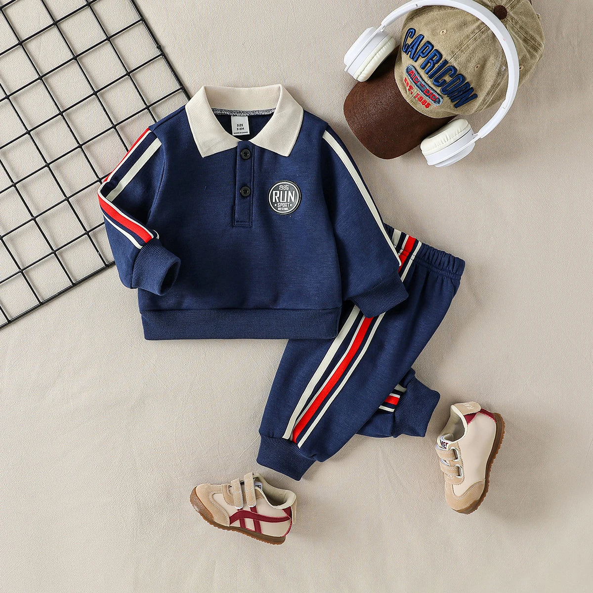 2-Delige Baby Jongens Sportset – Sweatshirt & Broek